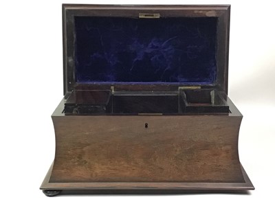 Lot 306 - VICTORIAN MAHOGANY TEA CADDY