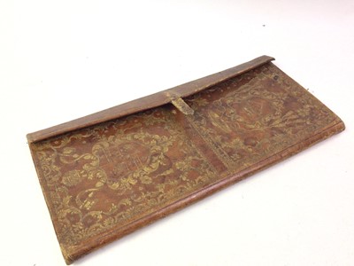 Lot 425 - TOOLED LEATHER WRITING MAT