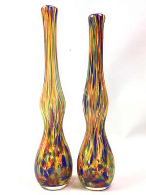 Lot 438 - TWO GLASS VASES