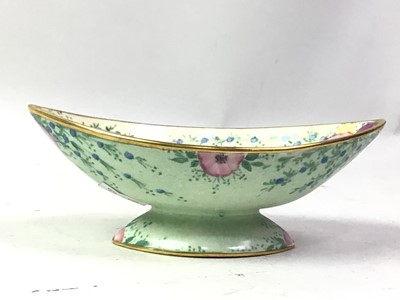 Lot 444 - TWO HAND PAINTED CERAMIC DISHES