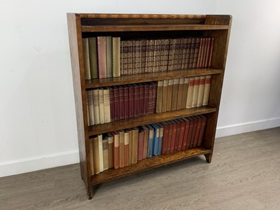 Lot 448 - OAK OPEN BOOKCASE