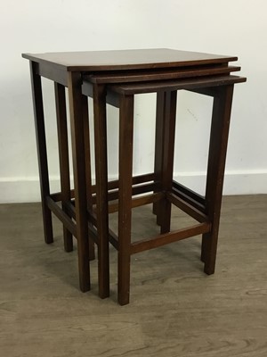 Lot 454 - MAHOGANY NEST OF TABLES
