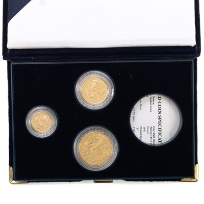 Lot 100 - THREE AMERICAN EAGLE GOLD COINS