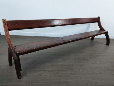 Lot 559 - STAINED PINE CHURCH PEW