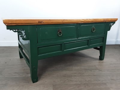 Lot 563 - PINE CHINESE STYLE COFFEE TABLE