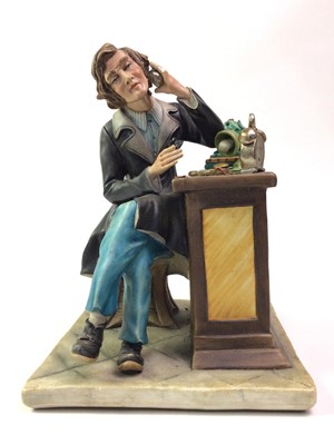 Lot 577 - CAPODIMONTE, FIGURE OF A WATCHMAKER