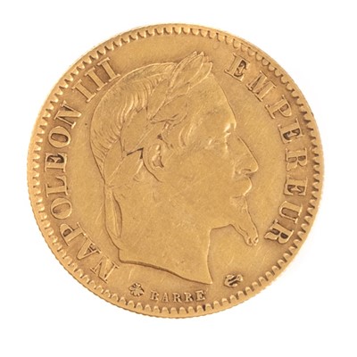 Lot 122 - NAPOLEON GOLD 10 FRANCS COIN