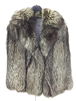 Lot 582 - SILVER FOX FUR COAT