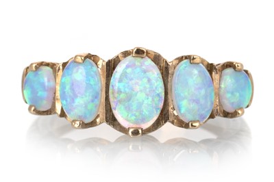 Lot 693 - OPAL FIVE STONE RING