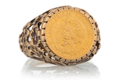 Lot 695 - MEXICAN COIN RING