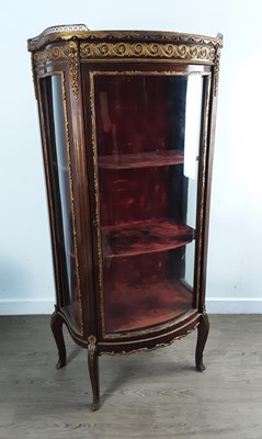 Lot 1382 - LOUIS XV STYLE MARBLE TOPPED KINGWOOD VITRINE