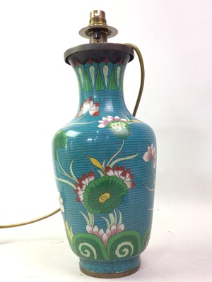Lot 540 - CLOISONNÉ TABLE LAMP