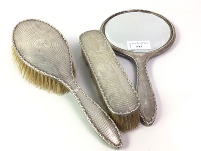 Lot 544 - SILVER BACKED VANITY SET