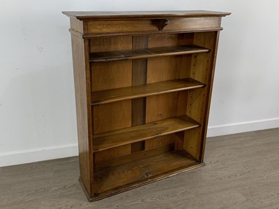 Lot 666 - OAK OPEN BOOKCASE