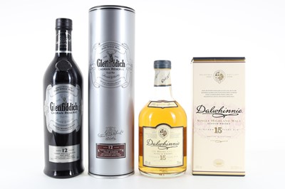 Lot 398 - GLENFIDDICH 12 YEAR OLD CAORAN RESERVE AND DALWHINNIE 15 YEAR OLD