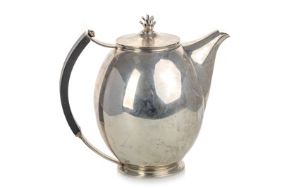 Lot 422 - CARL M. COHR (DANISH, 1860-1925), DANISH MODERNIST SILVER HOT WATER POT