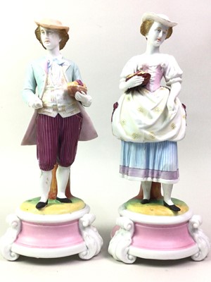 Lot 621 - PAIR OF PORCELAIN FIGURES