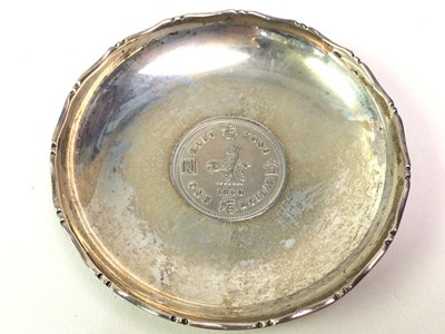 Lot 708 - SILVER PIN DISH