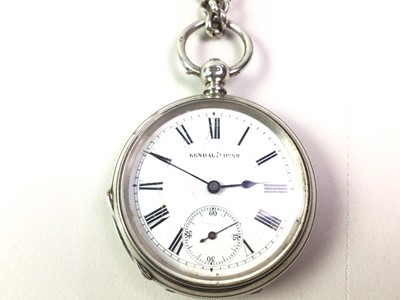 Lot 637 - VICTORIAN SILVER POCKET WATCH