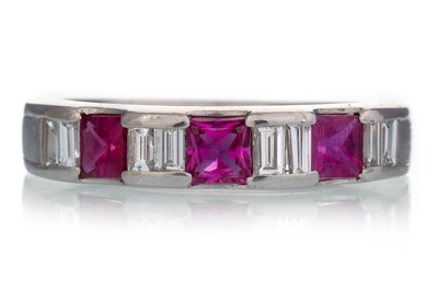 Lot 452 - CERTIFICATED RUBY AND DIAMOND RING