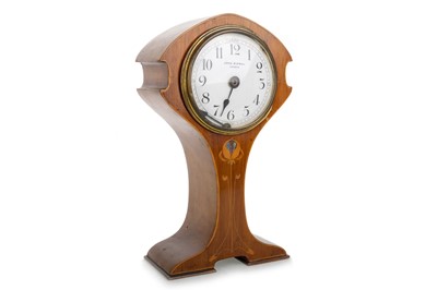 Lot 411 - ART NOUVEAU MAHOGANY MANTEL CLOCK