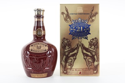 Lot 335 - CHIVAS ROYAL SALUTE 21 YEAR OLD RUBY DECANTER