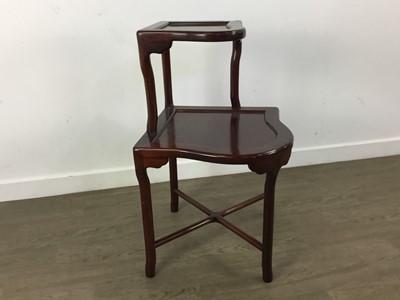 Lot 689 - CHINESE HARDWOOD CORNER WHAT NOT