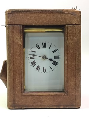 Lot 483 - BRASS CARRIAGE CLOCK