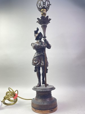Lot 726 - VICTORIAN SPELTER FIGURE OF A SPANISH SOLDIER