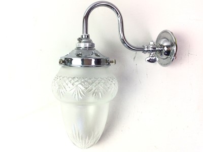 Lot 729 - PAIR OF CHROME WALL LIGHTS