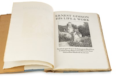 Lot 1432 - SHAKESPEARE HEAD PRESS, ERNEST GIMSON, HIS LIFE & WORK