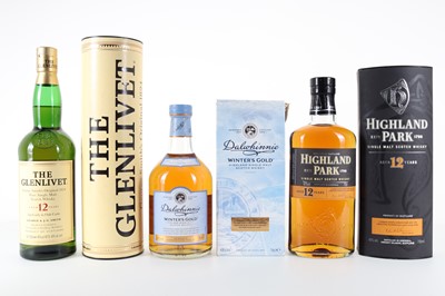 Lot 392 - HIGHLAND PARK 12 YEAR OLD, GLENLIVET 12 YEAR OLD AND DALWHINNIE WINTER'S GOLD