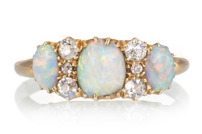 Lot 404 - OPAL AND DIAMOND RING