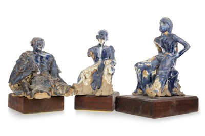 Lot 435 - GEORGE PARSONAGE, THREE STUDIO POTTERY FIGURATIVE SCULPTURES