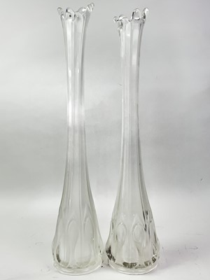 Lot 517 - PAIR OF ART NOUVEAU GLASS VASES