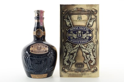 Lot 245 - CHIVAS ROYAL SALUTE 21 YEAR OLD SAPPHIRE DECANTER