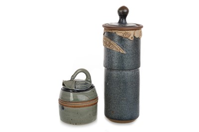 Lot 443 - CHRIS WHITE, TWO STUDIO POTTERY CONTAINERS