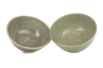 Lot 1204 - TWO CHINESE CELADON BOWLS