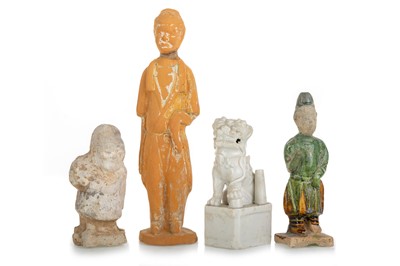 Lot 1207 - GROUP OF THREE EARLY CHINESE FIGURES