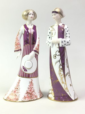 Lot 511 - PAIR OF ROYAL CROWN DERBY FIGURES