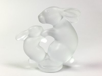 Lot 794 - SEVRES GLASS RABBIT AND KIT