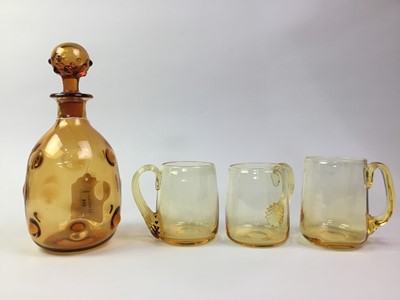 Lot 815 - SUITE OF AMBER GLASS