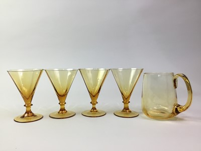 Lot 815 - SUITE OF AMBER GLASS