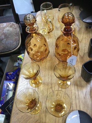 Lot 815 - SUITE OF AMBER GLASS
