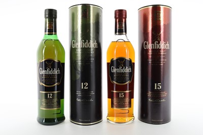 Lot 58 - GLENFIDDICH 15 YEAR OLD AND 12 YEAR OLD