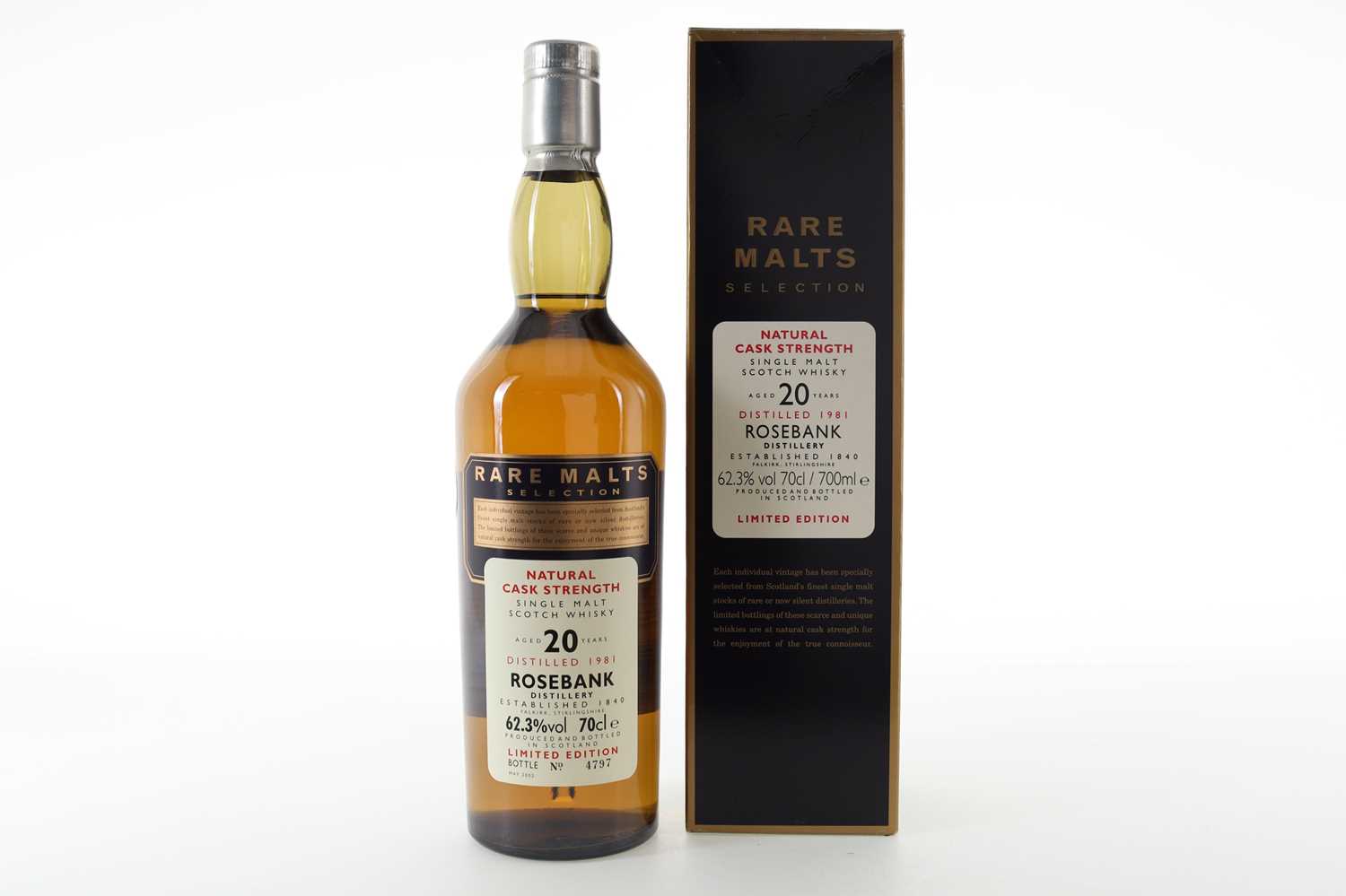 Lot 130 - ROSEBANK 1981 20 YEAR OLD RARE MALTS