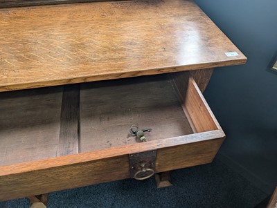 Lot 459 - IN THE MANNER OF SHAPLAND & PETTER, ARTS & CRAFTS OAK SIDE CABINET