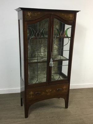 Lot 462 - IN THE MANNER OF SHAPLAND & PETTER, ART NOUVEAU MAHOGANY DISPLAY CABINET