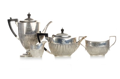 Lot 806 - EDWARDIAN SILVER FOUR PIECE TEA AND COFFEE SERVICE