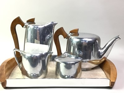 Lot 153 - PICQUOT WARE FOUR PIECE TEA AND COFFEE SERVICE